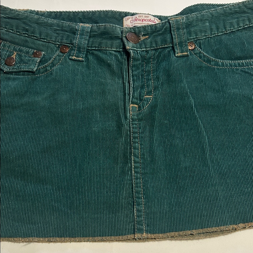 Size 5/6 Aeropostale Green Corduroy Mini Skirt